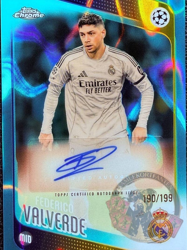 Topps UCC Chrome 25/26 Federico Valverde 190/199 auto