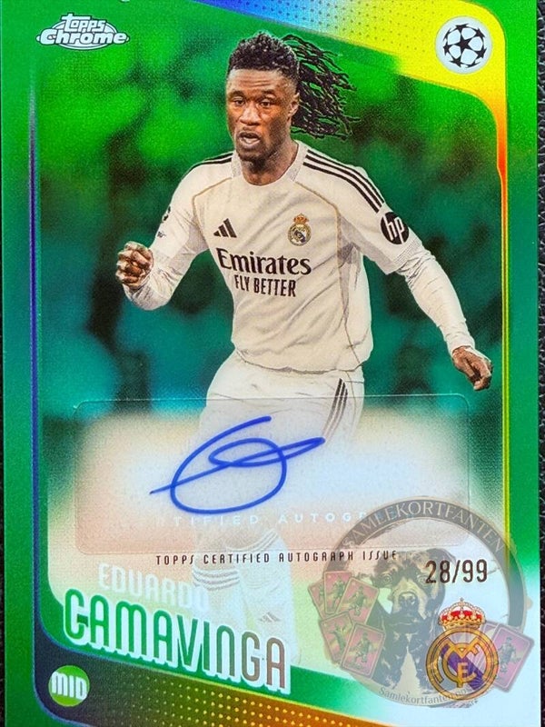 Topps UCC Chrome 25/26 Eduardo Camavinga 28/99 auto