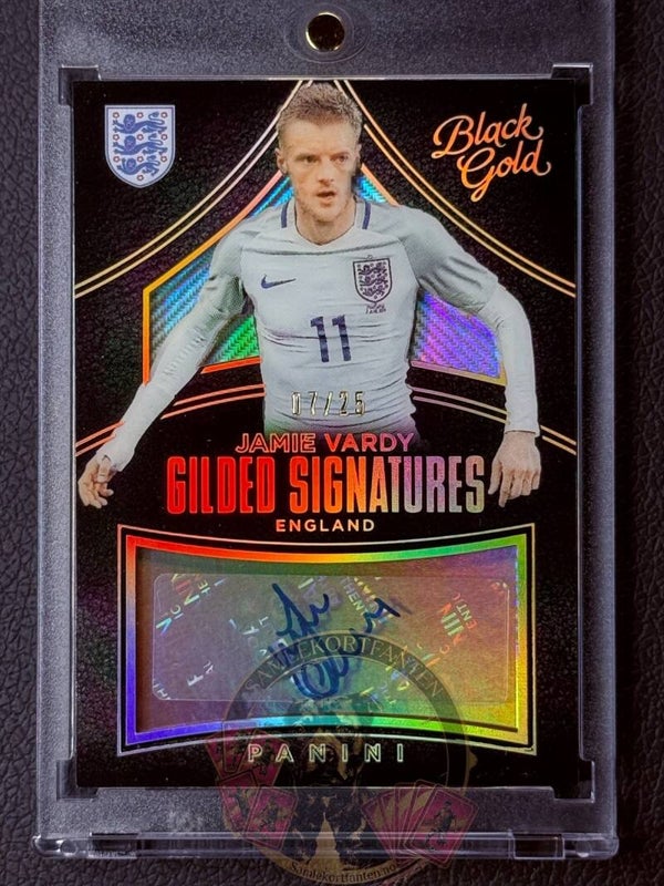 Panini Black Gold Jamie Vardy auto nummerert 07/25