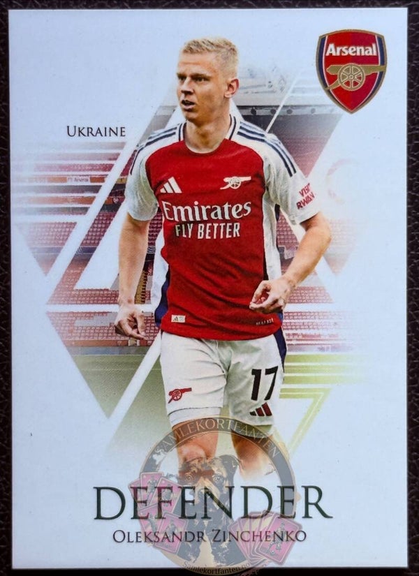 Futera Unique Arsenal 24/25 Oleksandr Zinchenko nummerert 6/7
