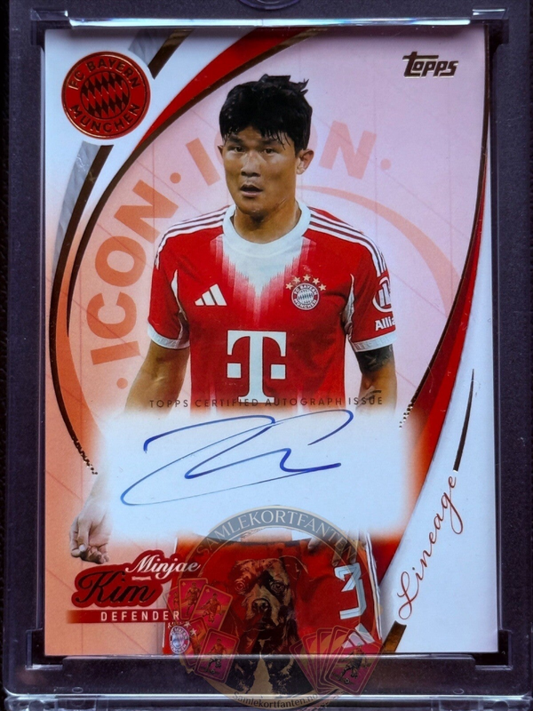 Topps Bayern München Lineage 25/26 Minjae Kim on card auto