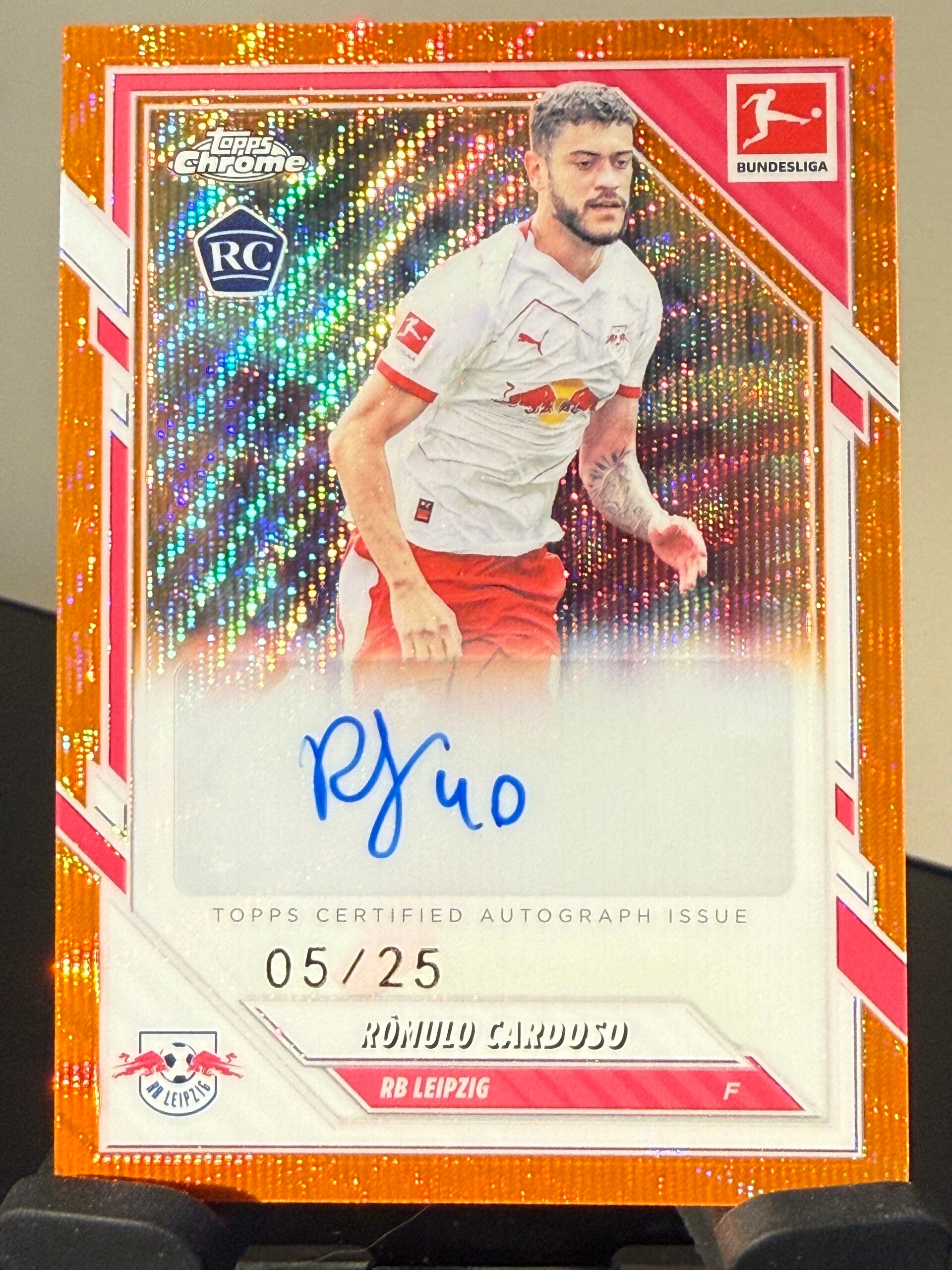 Topps Bundesliga Chrome 25/26 Romulo Cardoso RC auto 05/25