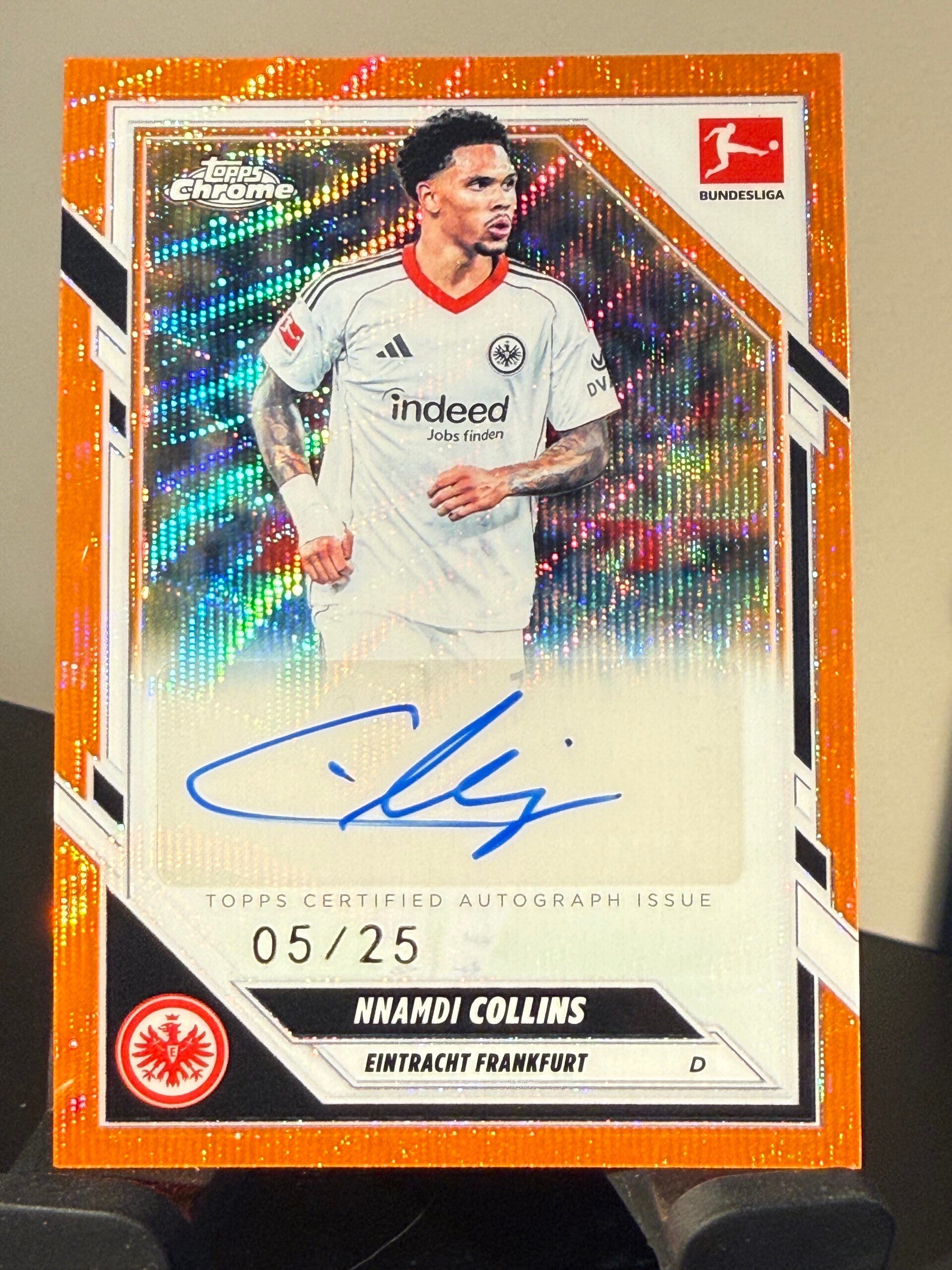 Topps Bundesliga Chrome 25/26 Nnandi Collins auto 05/25
