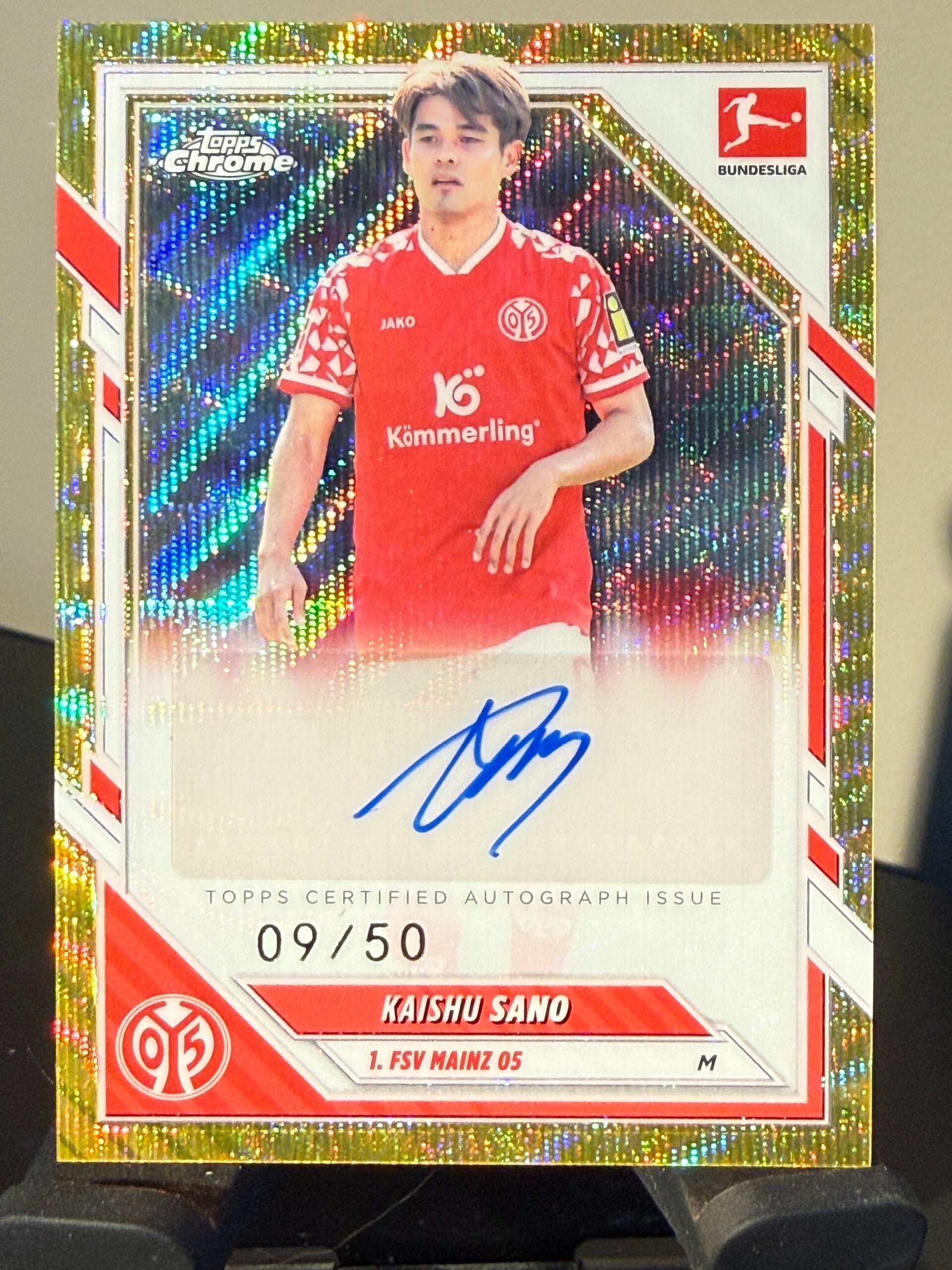 Topps Bundesliga Chrome 25/26 Kaishu Sano auto 09/50
