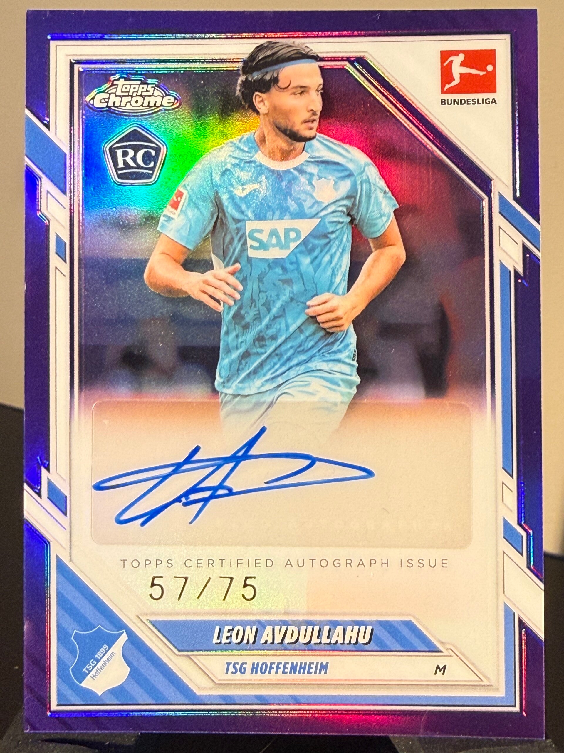 Topps Bundesliga Chrome 25/26 Leon Avdullahu RC auto 57/75