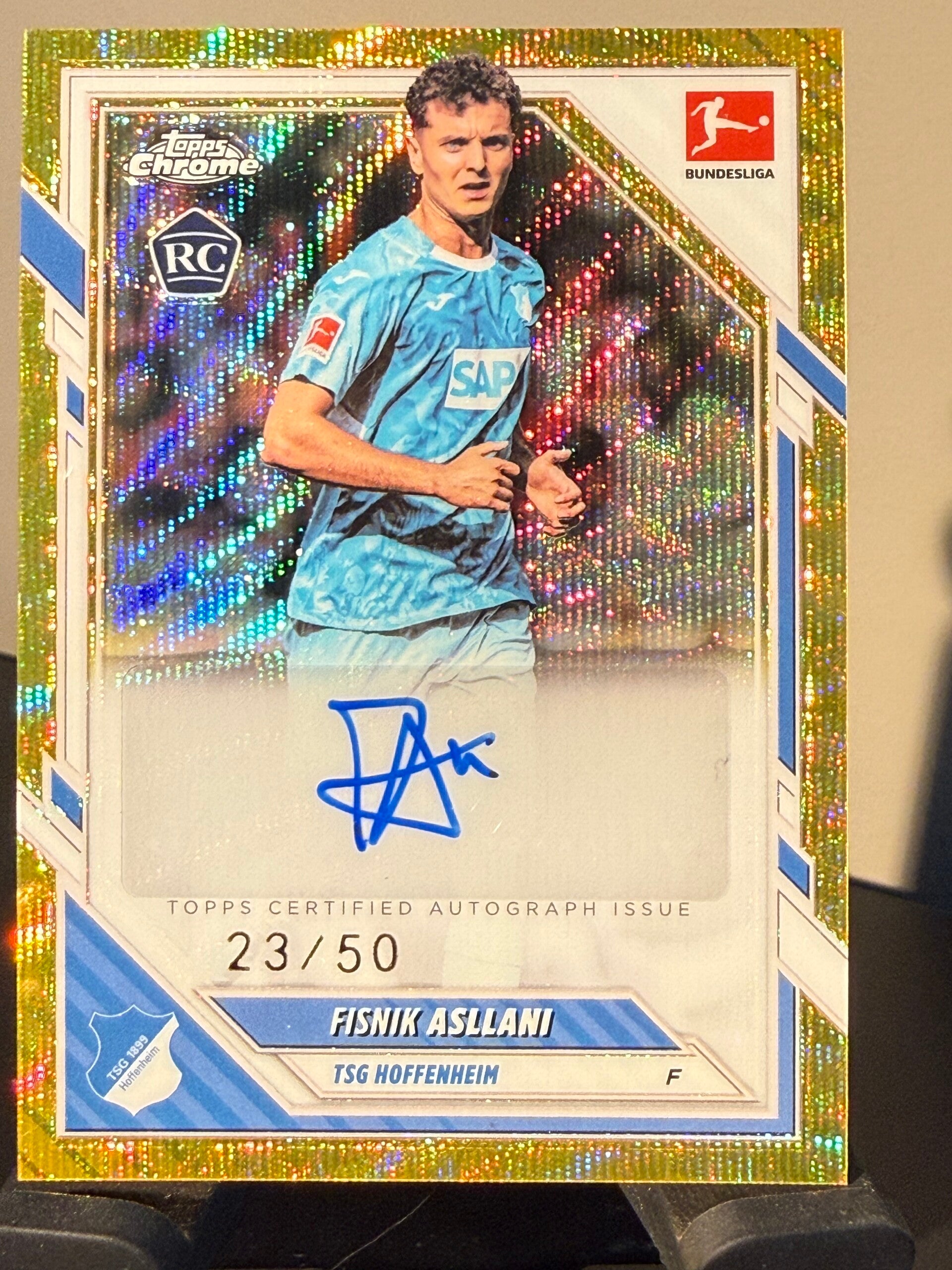 Topps Bundesliga Chrome 25/26 Fisnik Asllani RC auto 23/50
