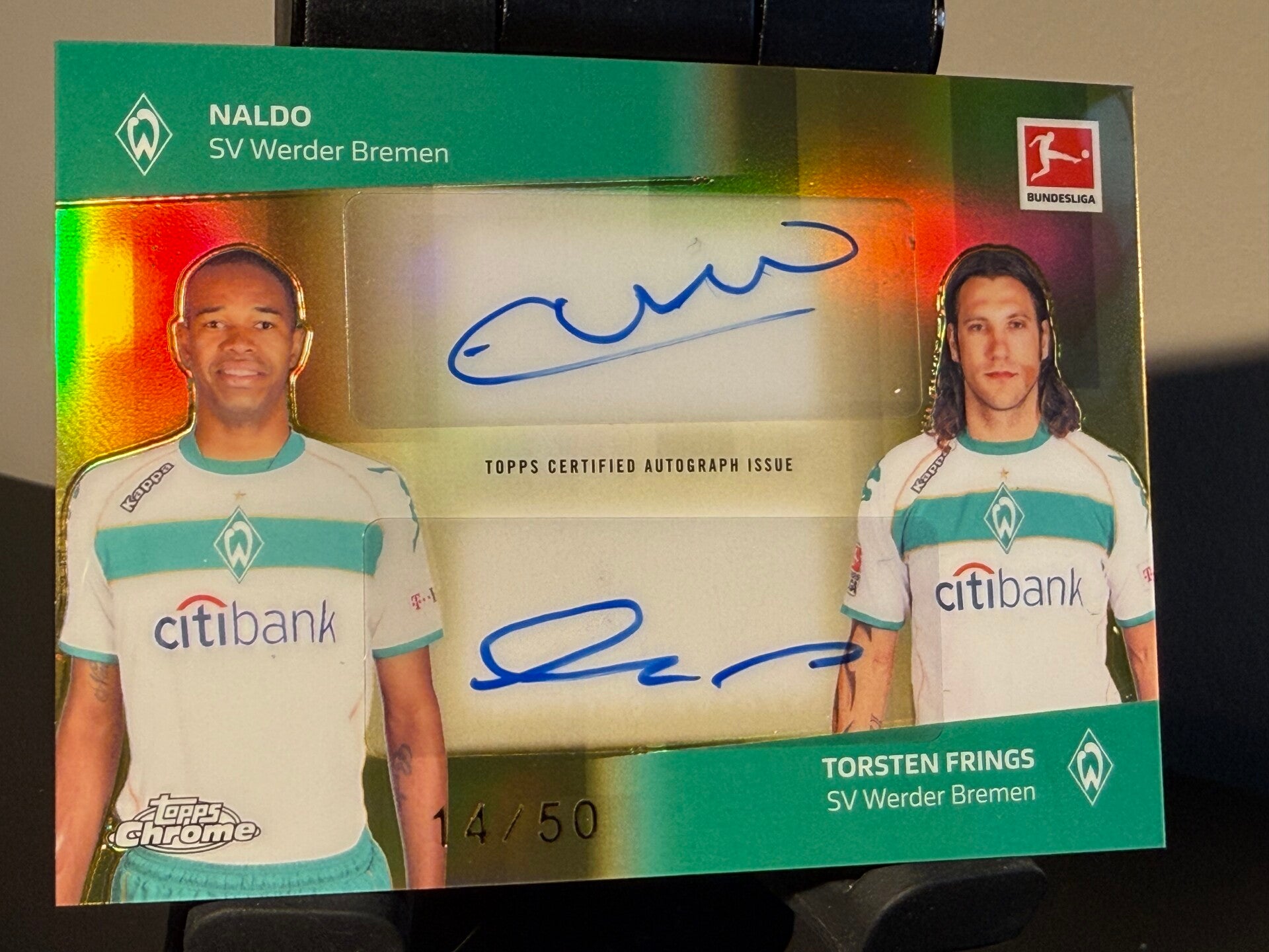 Topps Bundesliga Chrome 25/26 Naldo/Frings dual auto 14/50