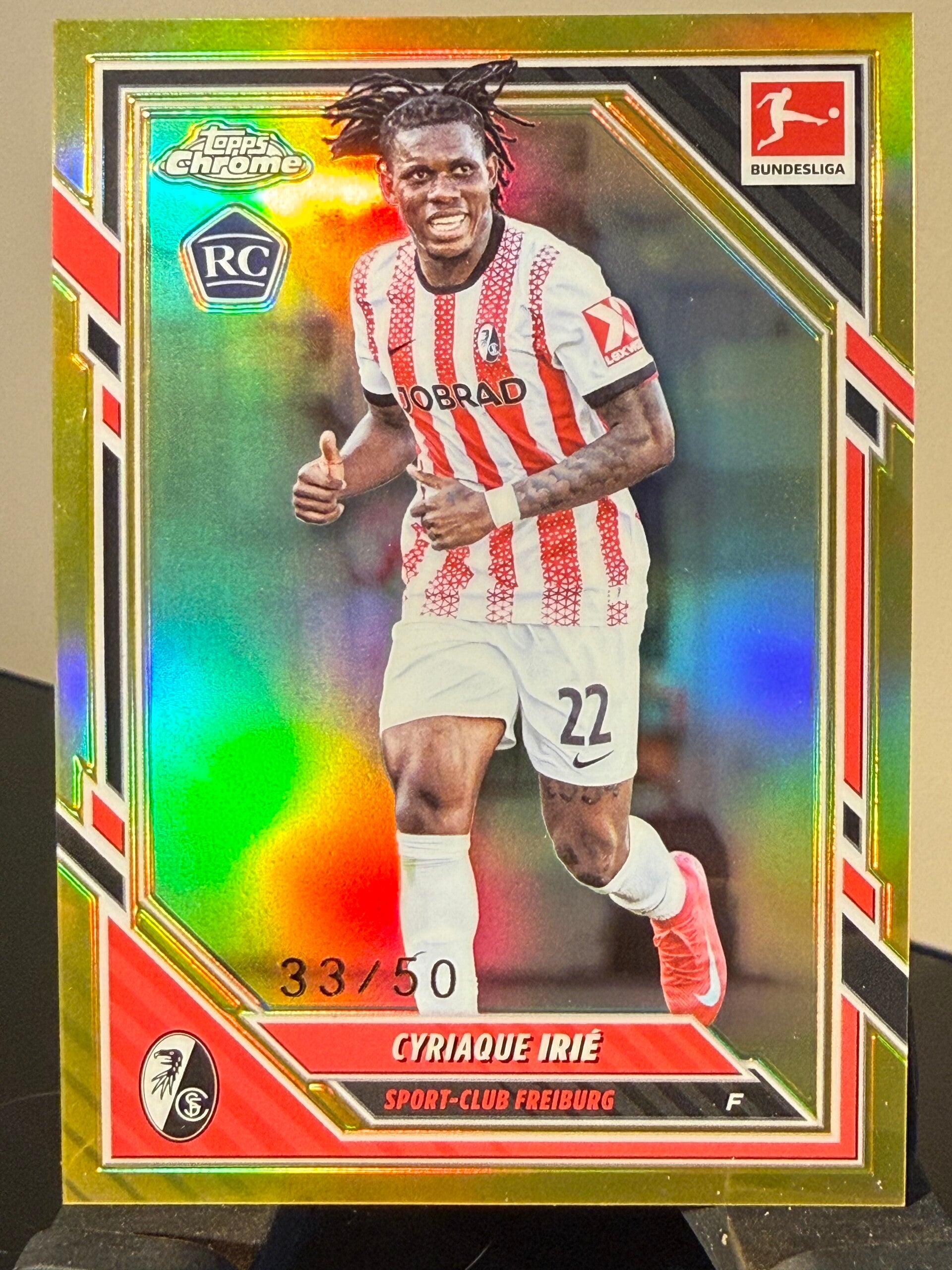 Topps Bundesliga Chrome 25/26 Cyriaque Irie RC nummerert 33/50