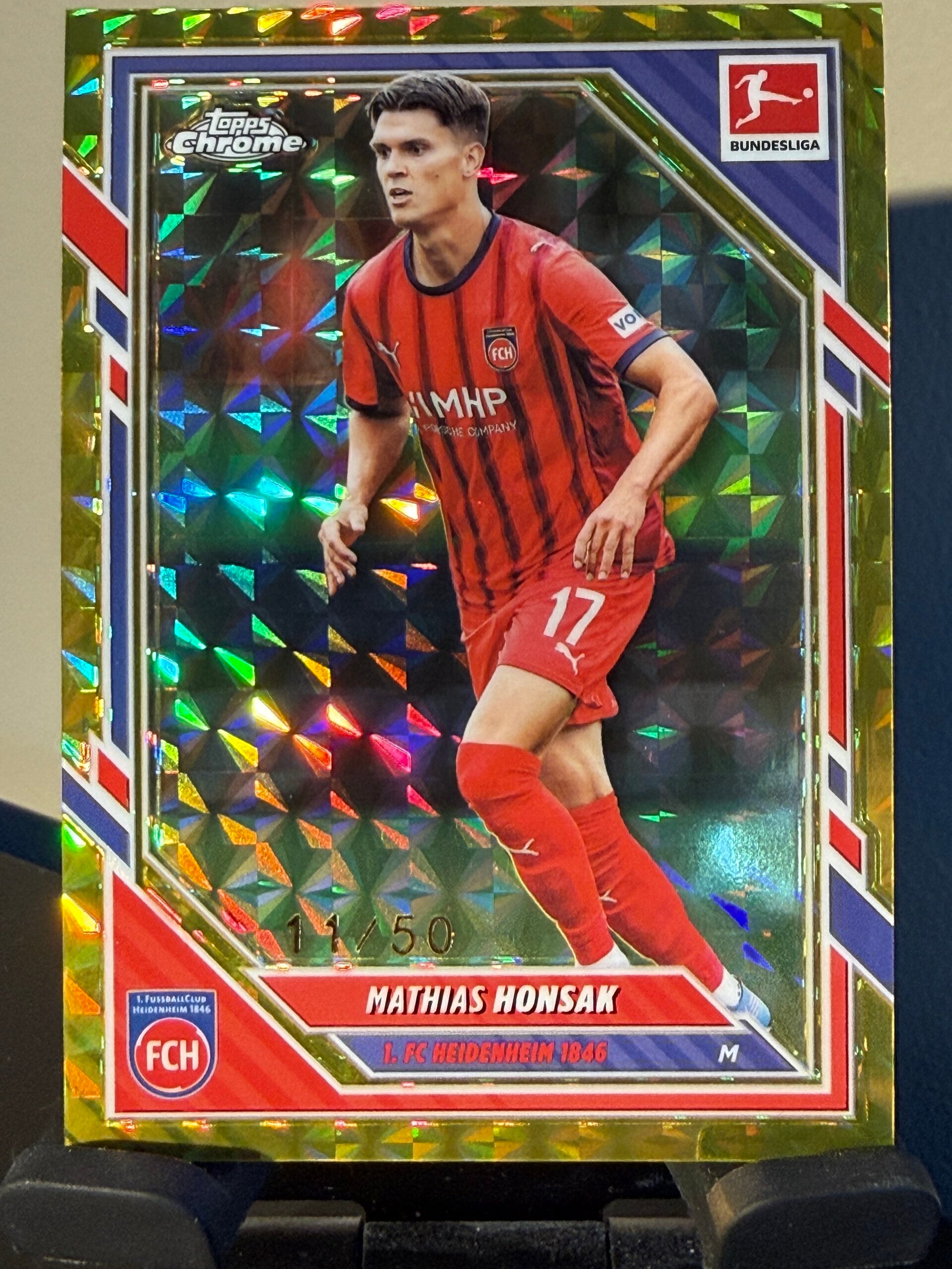 Topps Bundesliga Chrome 25/26 Mathias Honsak nummerert 11/50