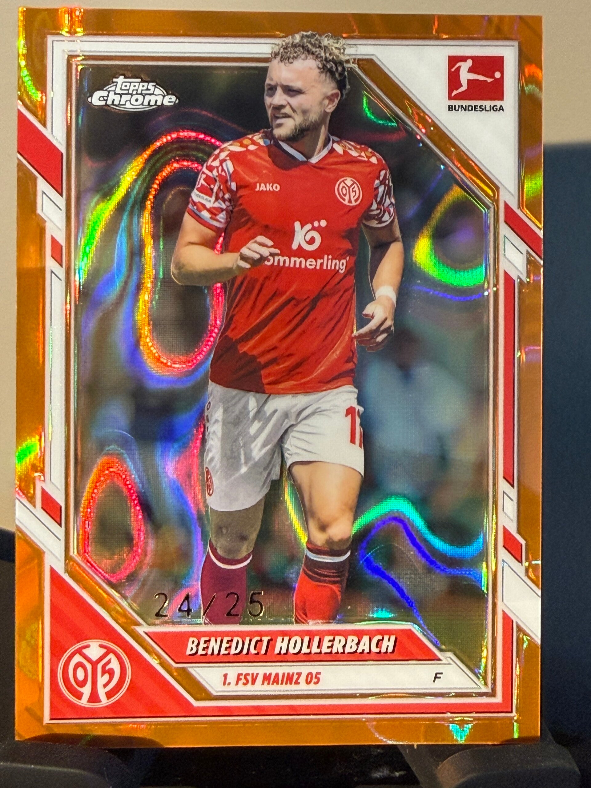 Topps Bundesliga Chrome 25/26 Benedict Hollerbach nummerert 24/25
