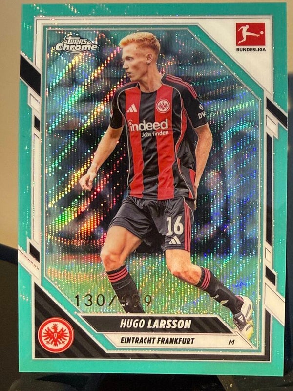 Topps Bundesliga Chrome 25/26 Hugo Larsson nummerert 130/199