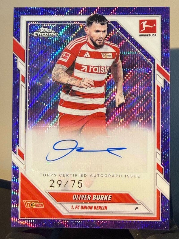 Topps Bundesliga Chrome 25/26 Oliver Burke auto 29/75