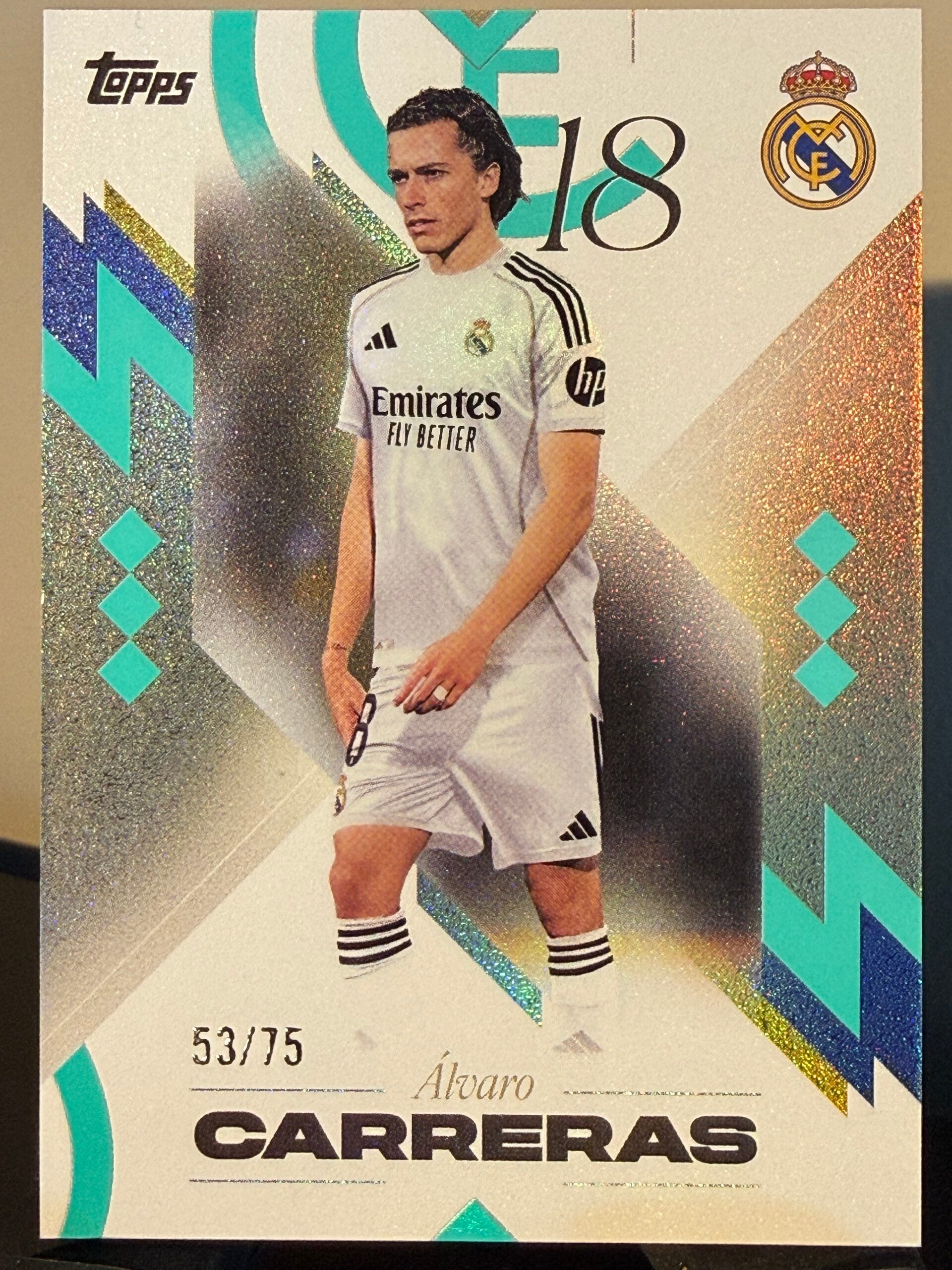 Topps Real Madrid Los Blancos 25/26 Alvaro Carreras nummerert 53/75