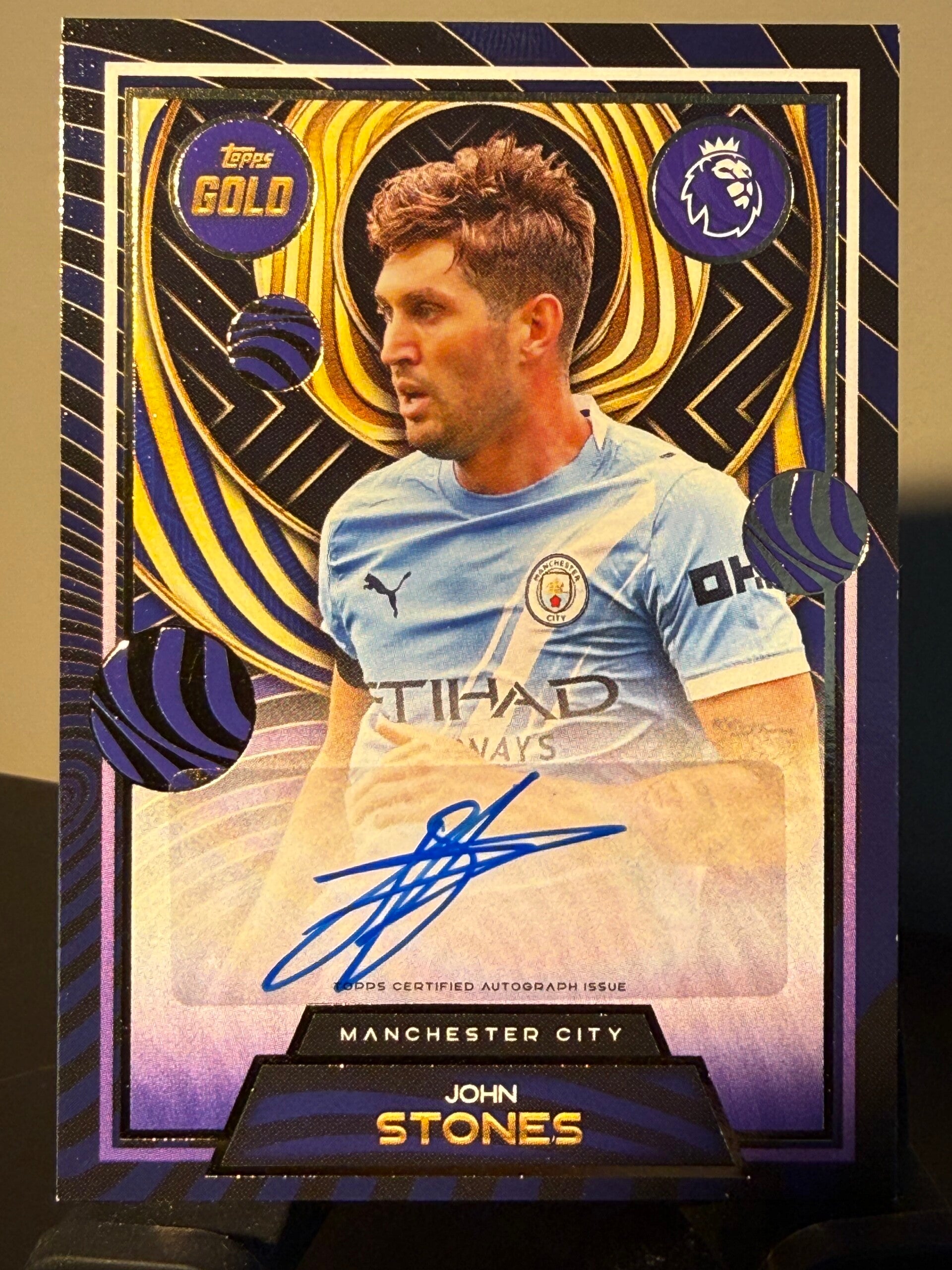 Topps Premier League Gold John Stones auto