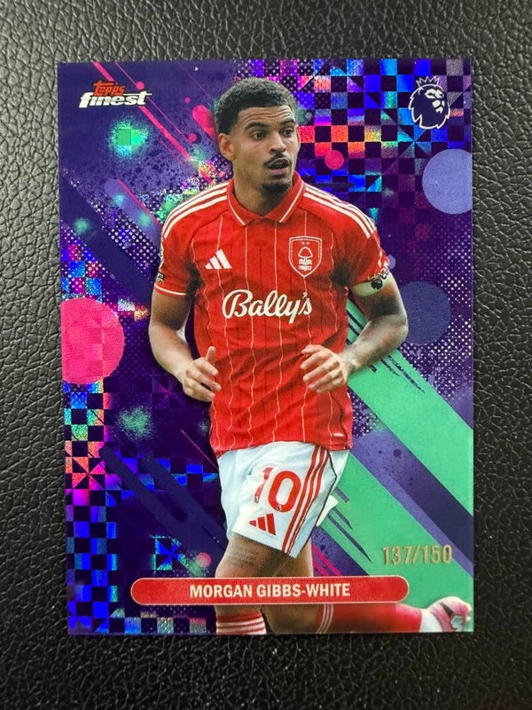 Topps Finest Premier League 25/26 Morgan Gibbs White nummerert 137/150