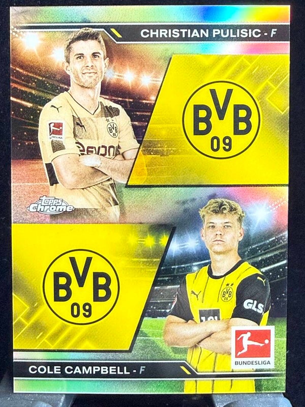Topps Bundesliga Chrome 23/24 Christian Pulisic & Cole Campbell