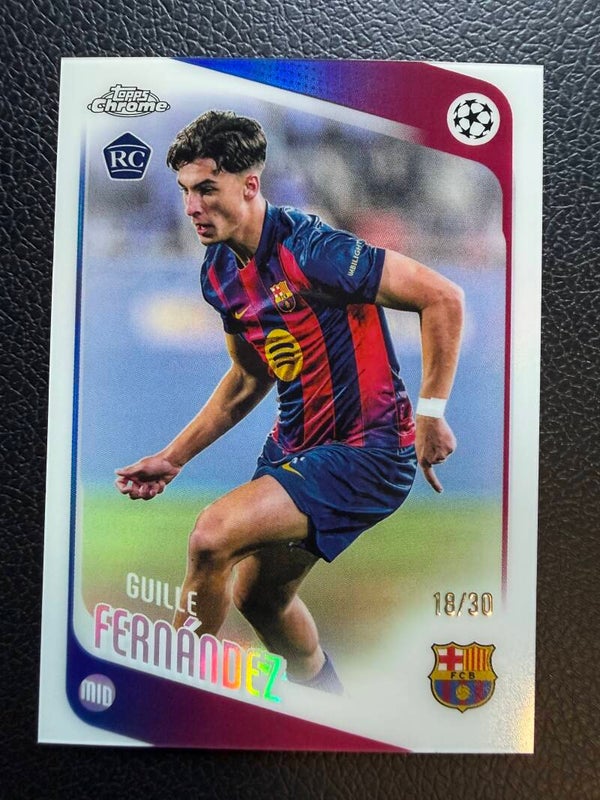 Topps UCC Chrome 25/26 Guille Fernandez RC nummerert 18/30