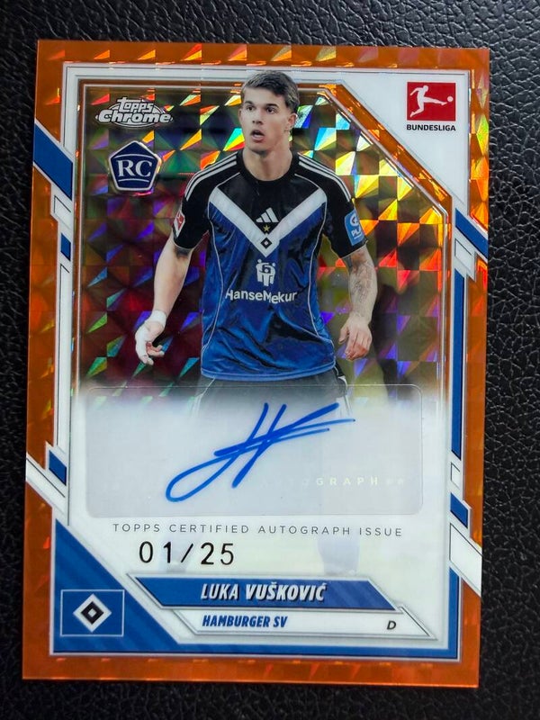 Topps Bundesliga Chrome 25/26 Luka Vuskovic RC auto 01/25