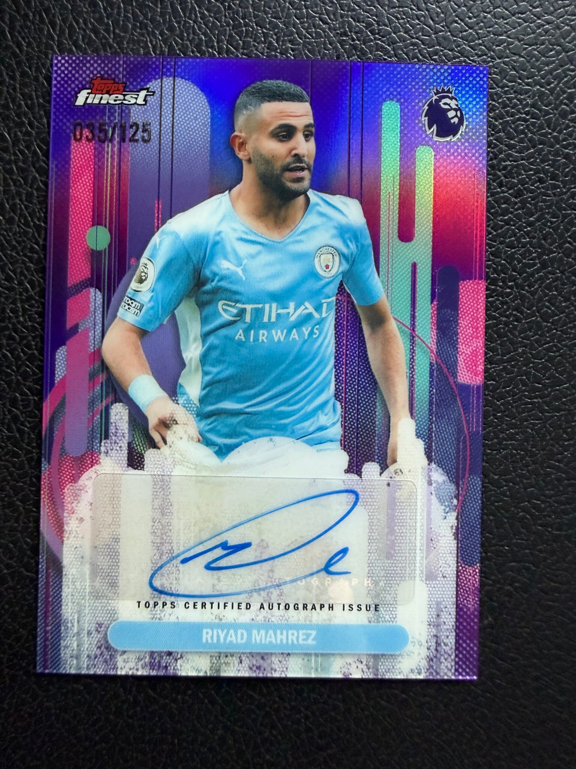Topps Finest Premier League 25/26 Riyad Mahrez 35/125 auto
