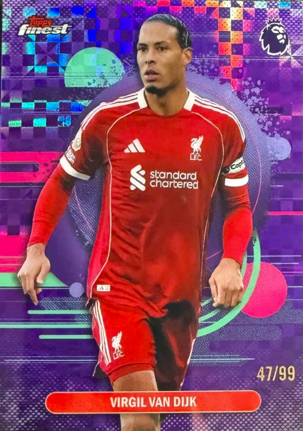 Topps Finest Premier League 25/26 Virgil Van Dijk nummerert 2/99