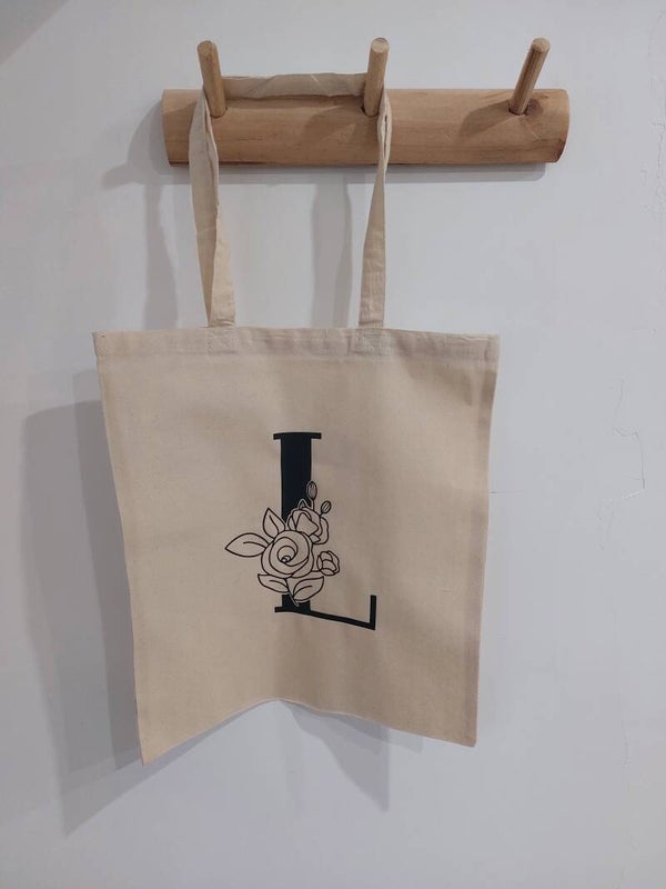 TOTE BAG - Lettre fleurie