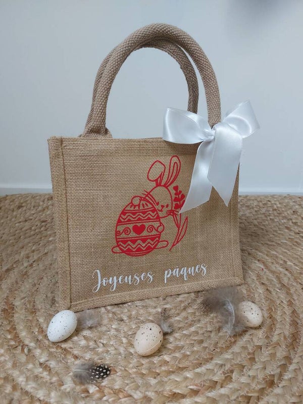 PETIT SAC EN TOILE DE JUTE - Oeuf