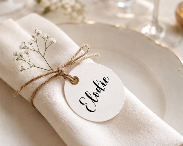 Etiquette marque place Mariage