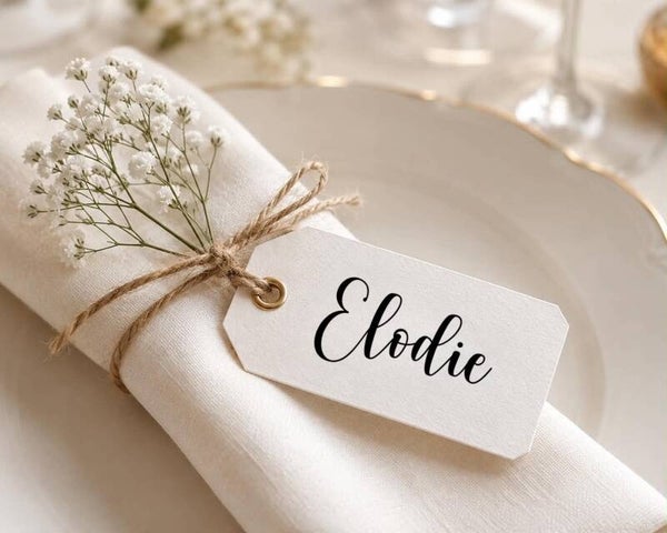 Etiquette marque place Mariage