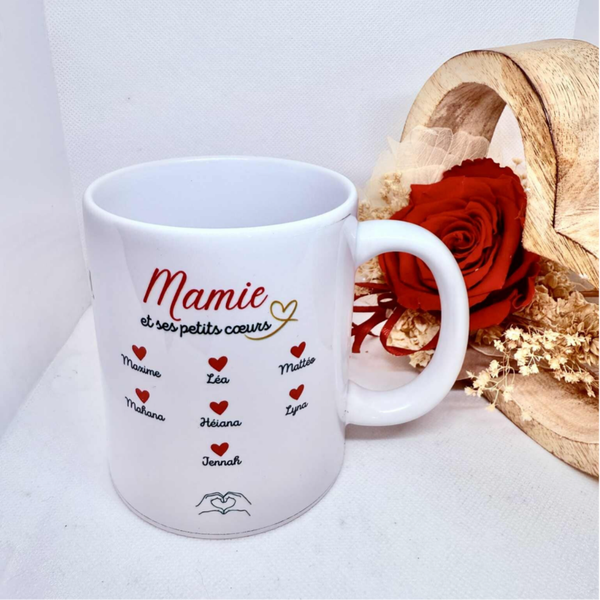 Mug Mamie et ses petits cœurs