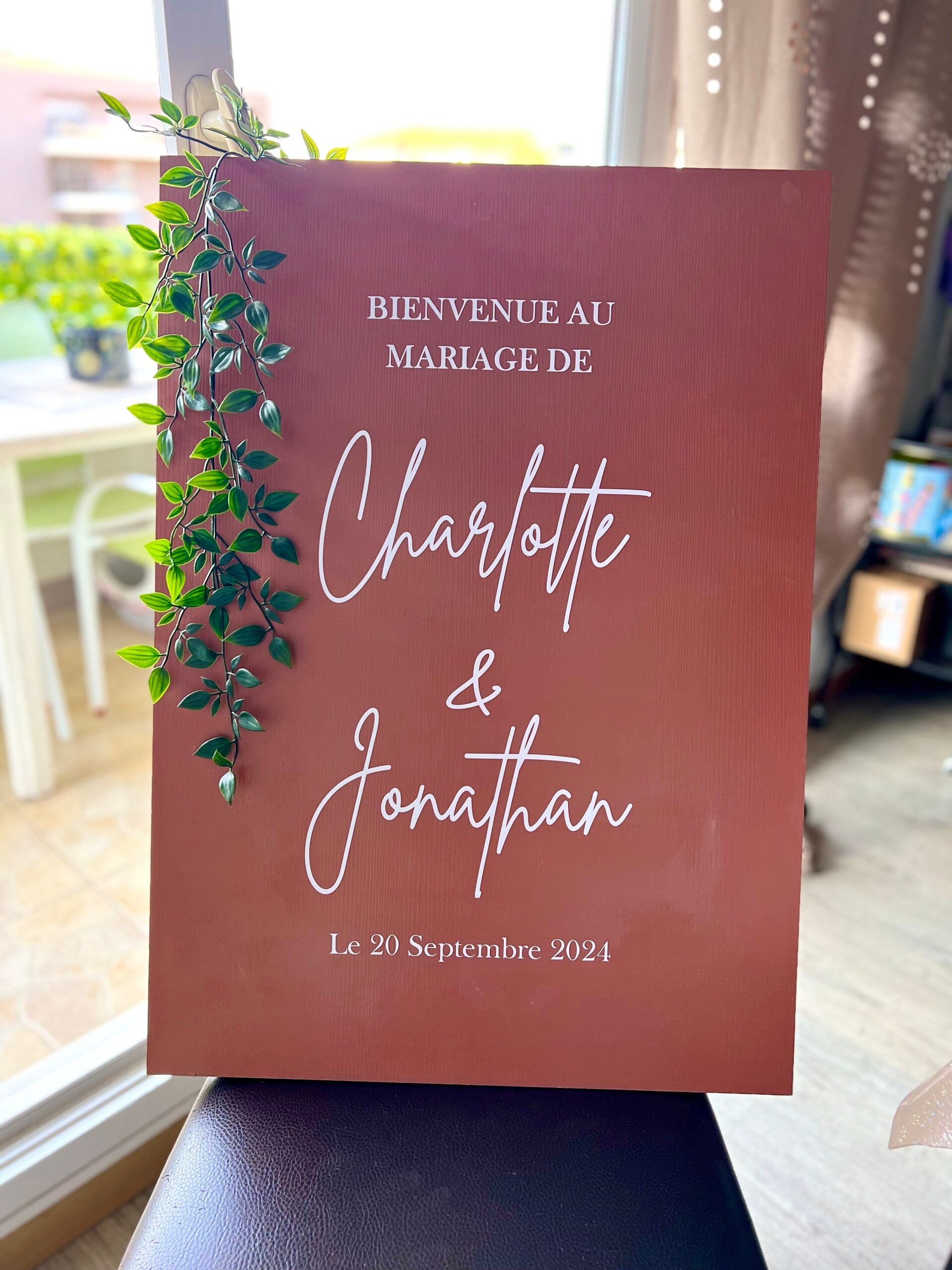 Panneau de bienvenue Mariage Terracotta