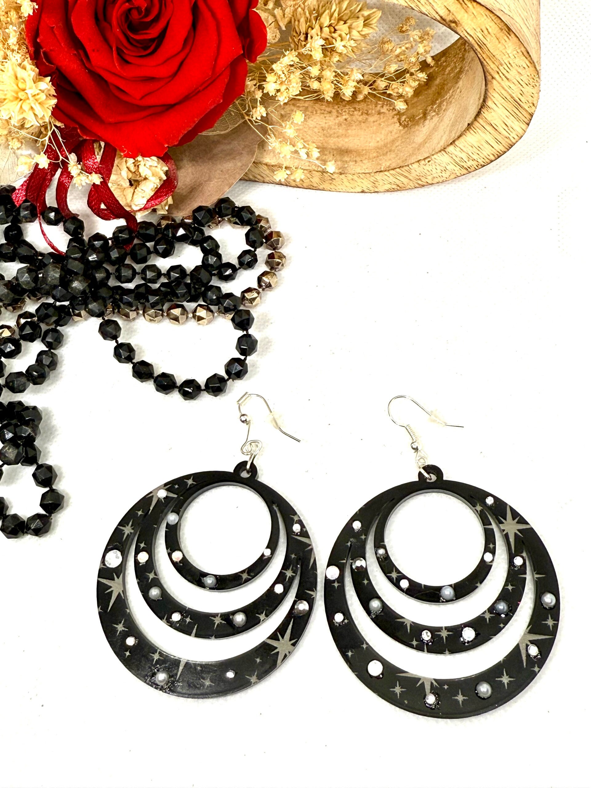 Boucles d’oreilles Éclipse Nocturne