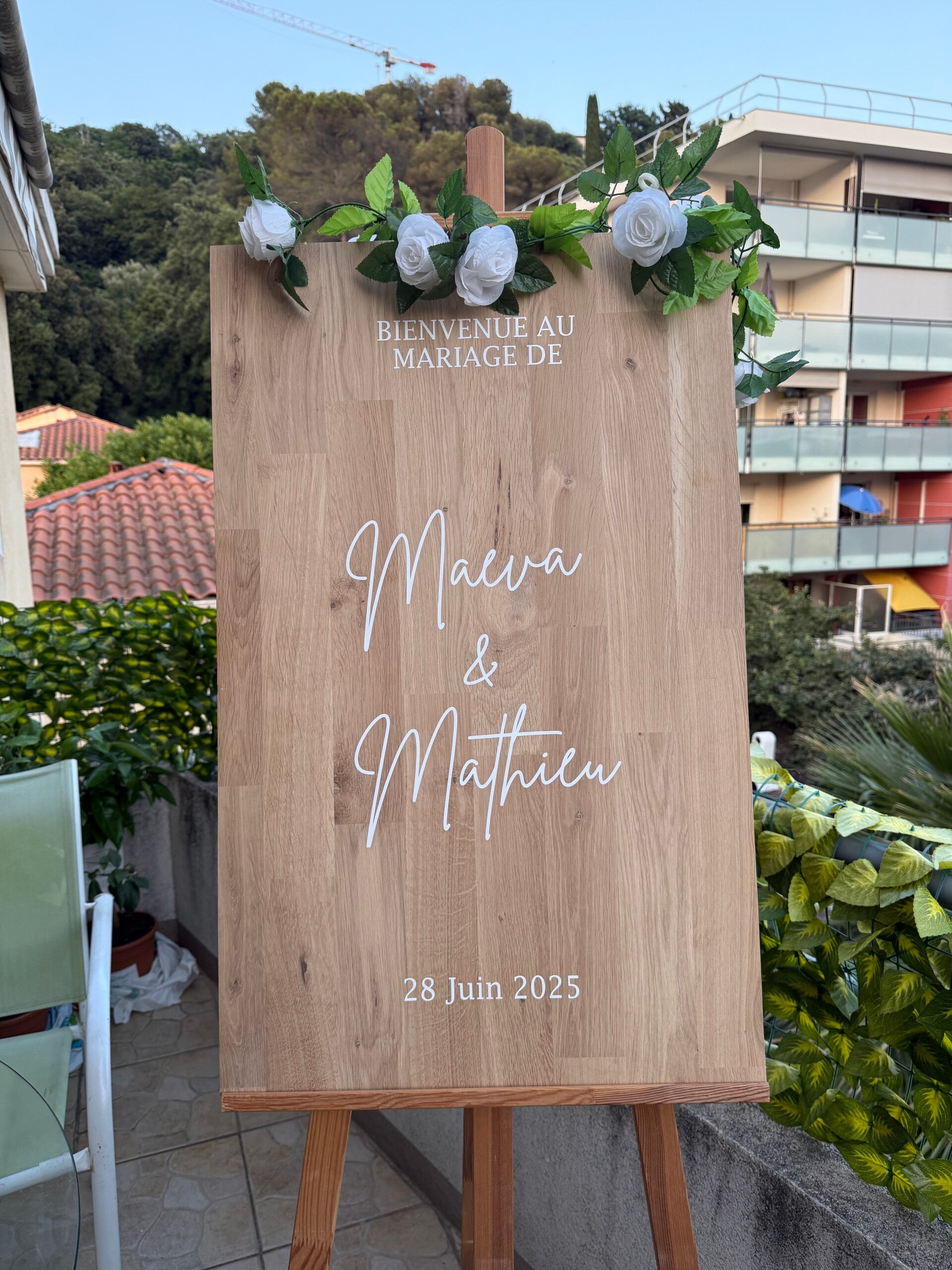 Panneau de bienvenue Mariage Chêne