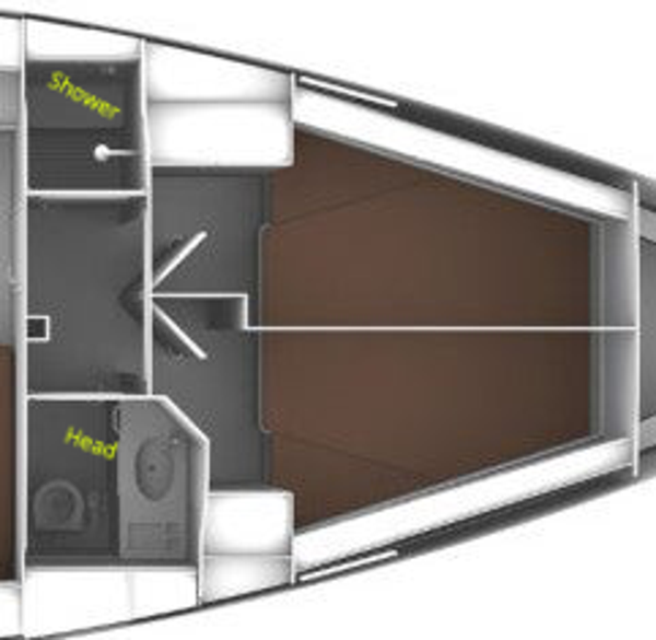 - Solo Forward Cabin with Shared Head