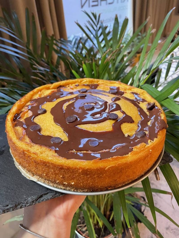 Lemon cheesecake gebakken, 22cm