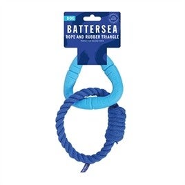 Battersea triangel rubber / touw blauw 7X7 CM