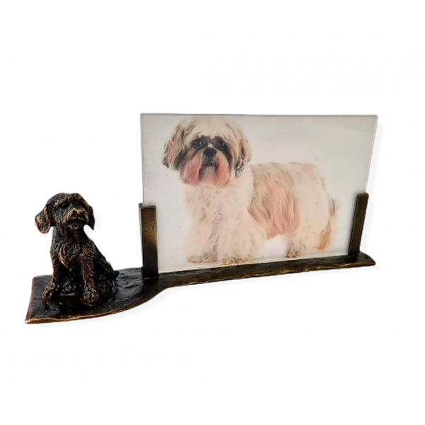 Fotolijst shih tzu korthaar verbronsd