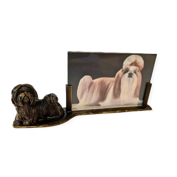 Fotolijst shih tzu langhaar verbronsd
