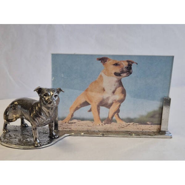 Fotolijst staffordshire bull terrier middel zilvertin