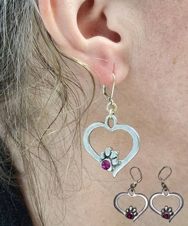 Oorbellen met fuchsia Swarovski