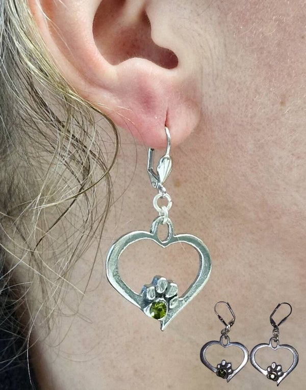 Oorbellen met groene Swarovski