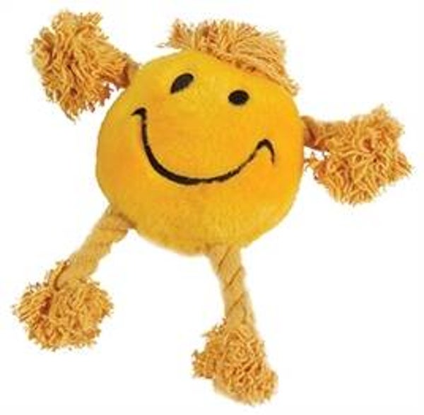 pluche smiley geel