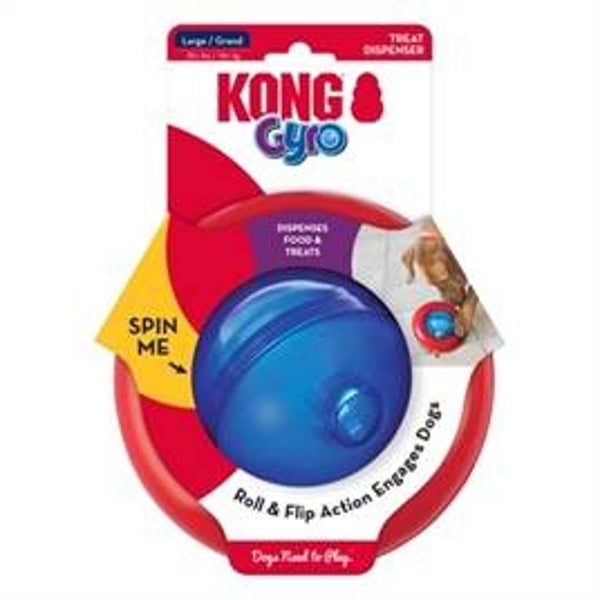 KONG Gyro Voerbal Rood/Blauw S 12,5X12,5X7,5 cm