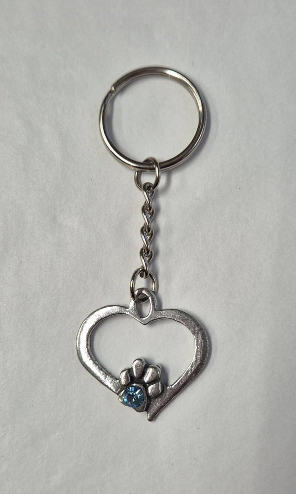 Sleutelhanger met licht blauw Swarovski