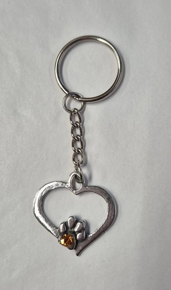 Sleutelhanger met oker geel Swarovski