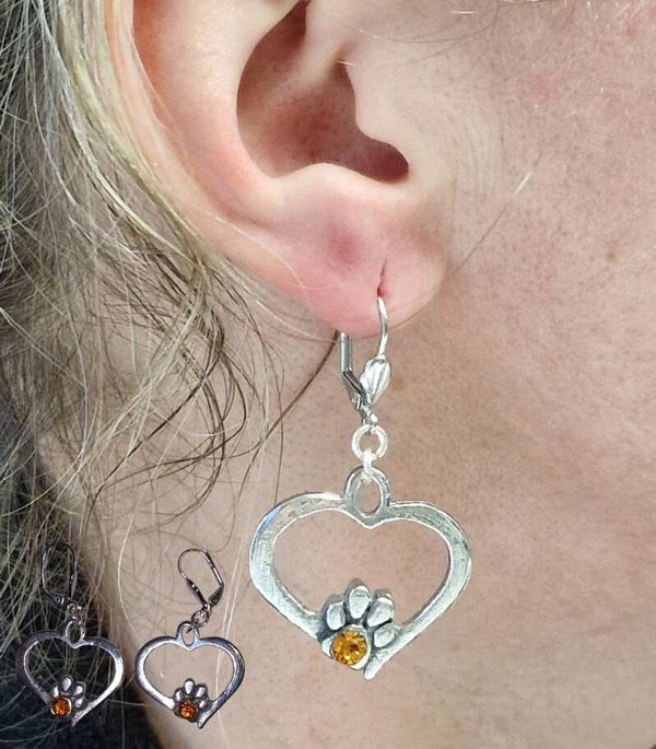 Oorbellen met oker geel Swarovski