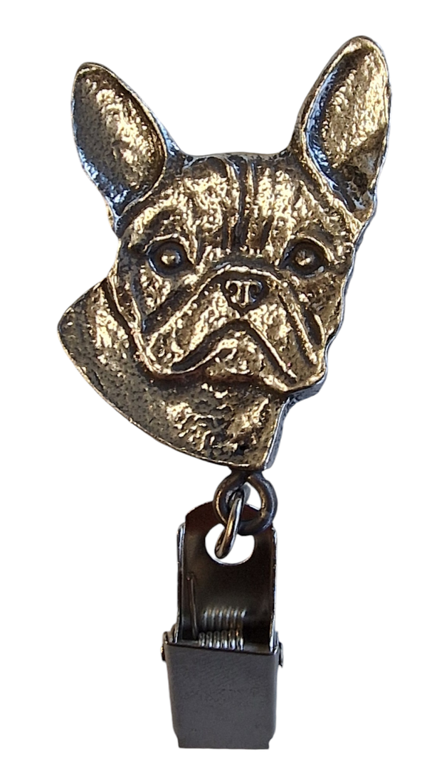 Nummerhouder Franse bulldog hoofd plat