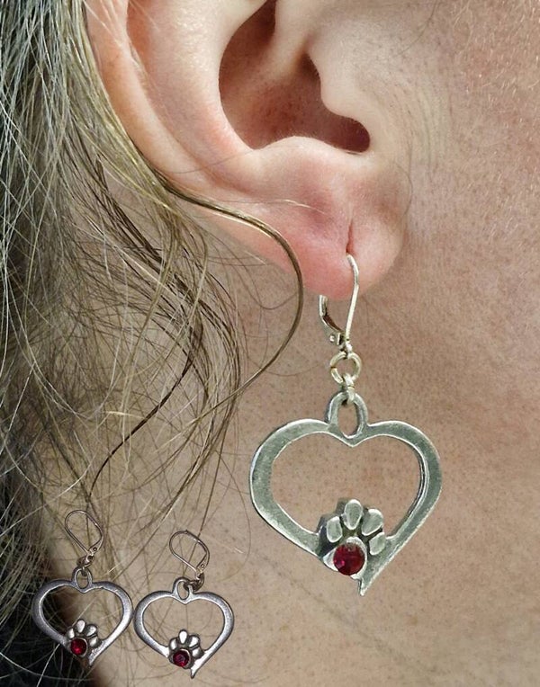 Oorbellen met rode Swarovski