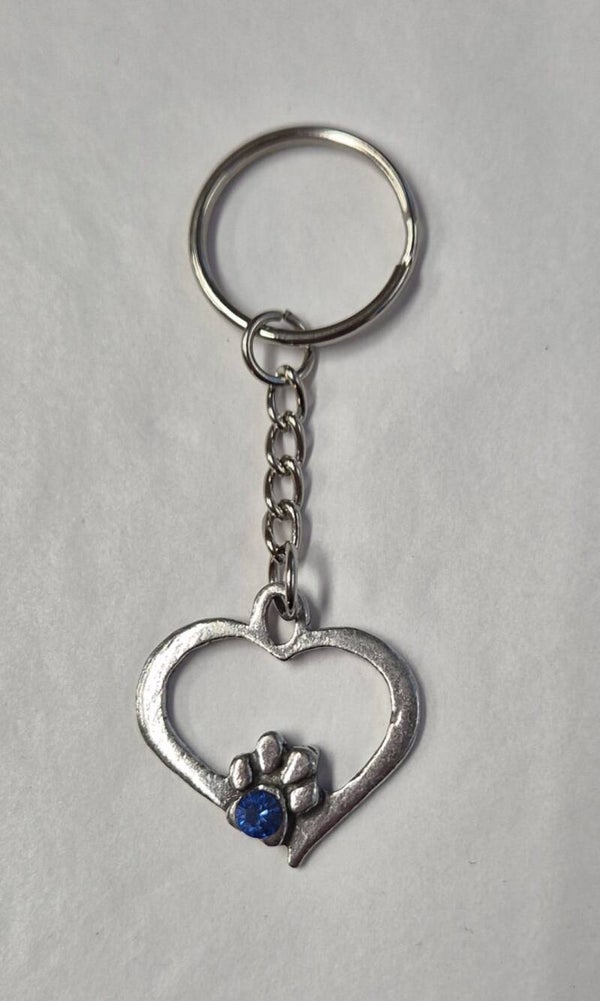 Sleutelhanger met Sapphire blauw Swarovski