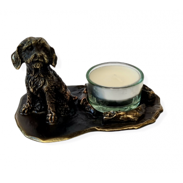 Shih tzu korthaar waxinelichthouder
