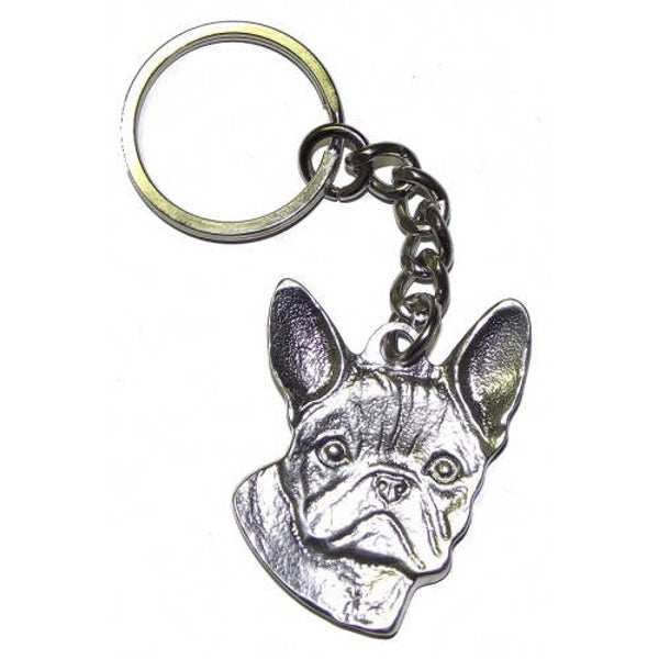 Sleutelhanger franse bulldog plat